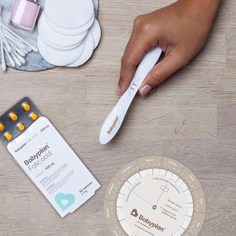 Babyplan tidigt graviditetstest stav och Babyplan Folsyra