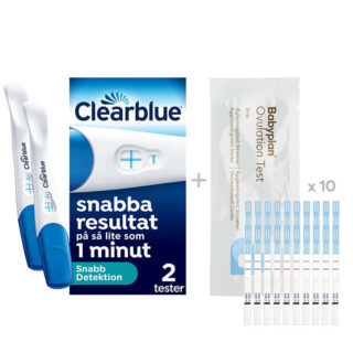 Bundle med Clearblue graviditetstest + Babyplan ägglossningstest sticka