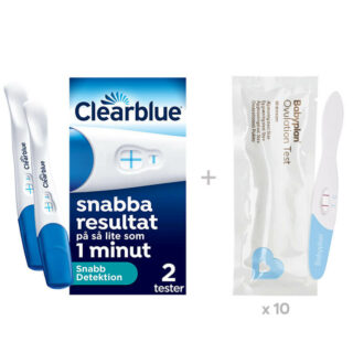 Bundle med Clearblue graviditetstest + Babyplan ägglossningstest stav